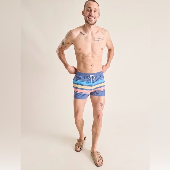 Chubbies The Retro Sets 5.5” Classic Swim Trunks Striped Stretch Small - Picture 2 of 14